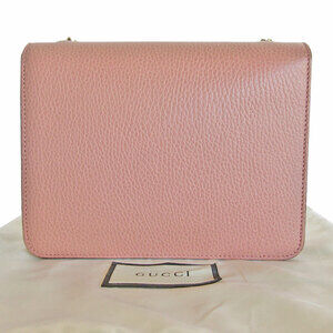 Gucci Beige Leather Pink GG Shoulder Gold Bag Interlocking Tan